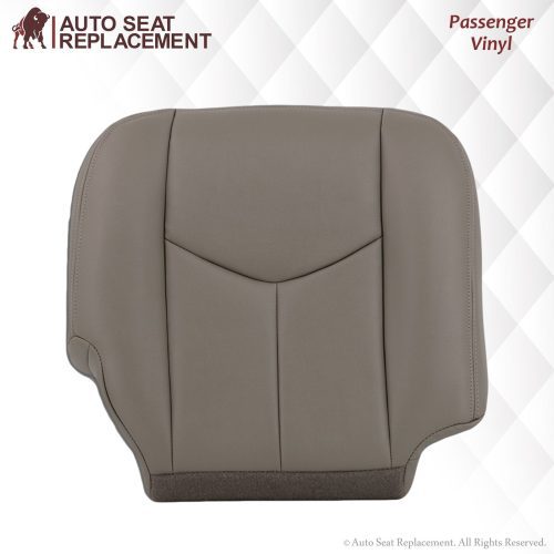 2003-2007 Chevy Silverado/Avalanche & GMC Sierra Work Truck Seat Cover in Gray 40/20/40 (Leanback Without Armrest): Choose Leather or Vinyl- 2000 2001 2002 2003 2004 2005 2006- Leather- Vinyl- Seat Cover Replacement- Auto Seat Replacement