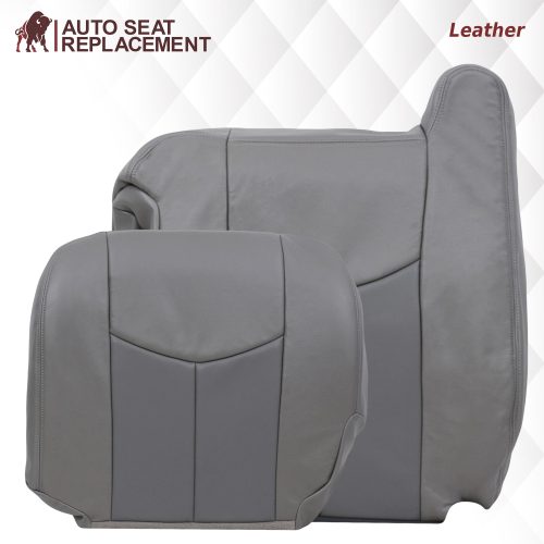 2003-2006 GMC Sierra & Yukon Denali Seat Cover in 2 Tone Gray: Choose From Variants- 2000 2001 2002 2003 2004 2005 2006- Leather- Vinyl- Seat Cover Replacement- Auto Seat Replacement