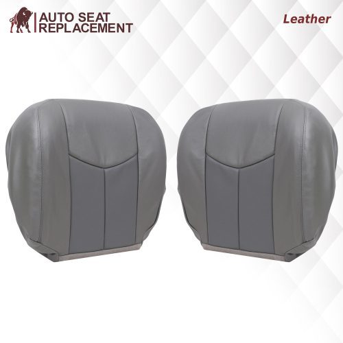 2003-2006 GMC Sierra & Yukon Denali Seat Cover in 2 Tone Gray: Choose From Variants- 2000 2001 2002 2003 2004 2005 2006- Leather- Vinyl- Seat Cover Replacement- Auto Seat Replacement