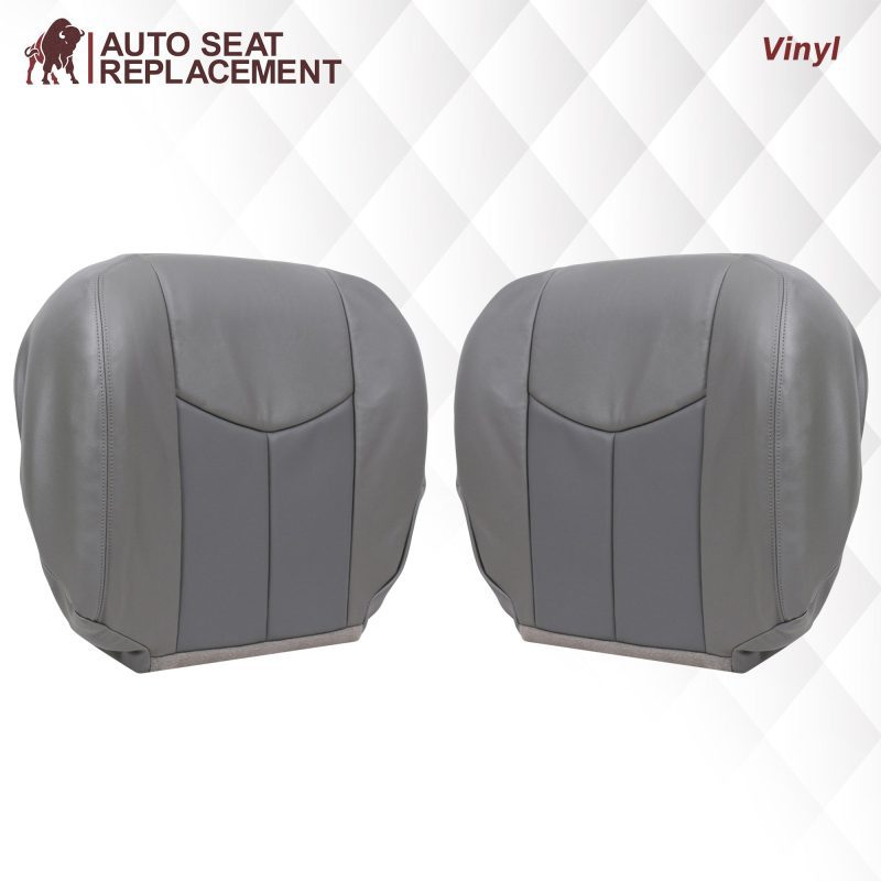 2003-2006 GMC Sierra & Yukon Denali Seat Cover in 2 Tone Gray: Choose From Variants- 2000 2001 2002 2003 2004 2005 2006- Leather- Vinyl- Seat Cover Replacement- Auto Seat Replacement