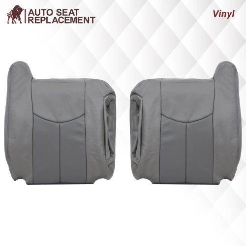 2003-2006 GMC Sierra & Yukon Denali Seat Cover in 2 Tone Gray: Choose From Variants- 2000 2001 2002 2003 2004 2005 2006- Leather- Vinyl- Seat Cover Replacement- Auto Seat Replacement