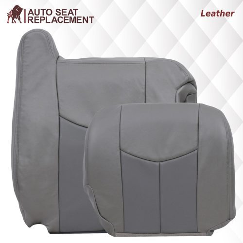 2003-2006 GMC Sierra & Yukon Denali Seat Cover in 2 Tone Gray: Choose From Variants- 2000 2001 2002 2003 2004 2005 2006- Leather- Vinyl- Seat Cover Replacement- Auto Seat Replacement