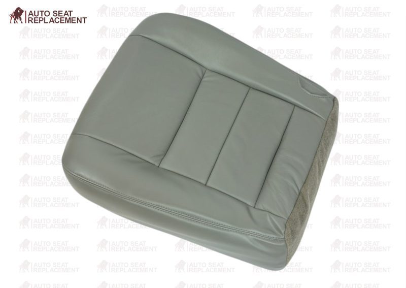 2002 2003 2004 2005 2006 2007 Ford F250 F350 Lariat Bottom Leather Seat Cover Gray- 2000 2001 2002 2003 2004 2005 2006- Leather- Vinyl- Seat Cover Replacement- Auto Seat Replacement