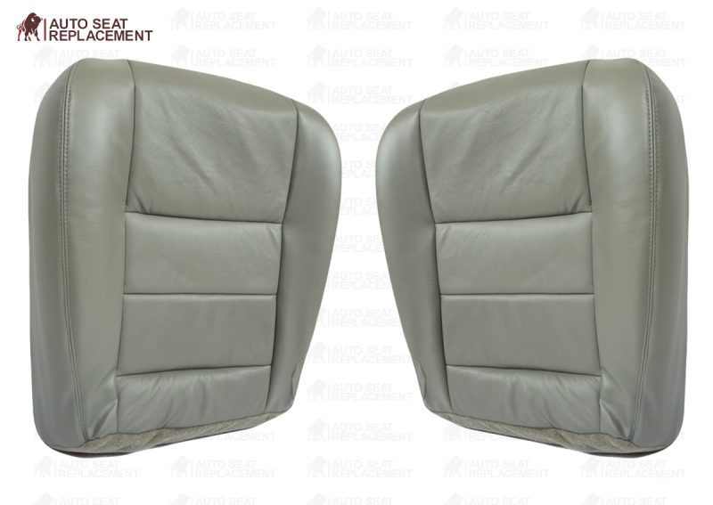 2002 2003 2004 2005 2006 2007 Ford F250 F350 Lariat Bottom Leather Seat Cover Gray- 2000 2001 2002 2003 2004 2005 2006- Leather- Vinyl- Seat Cover Replacement- Auto Seat Replacement