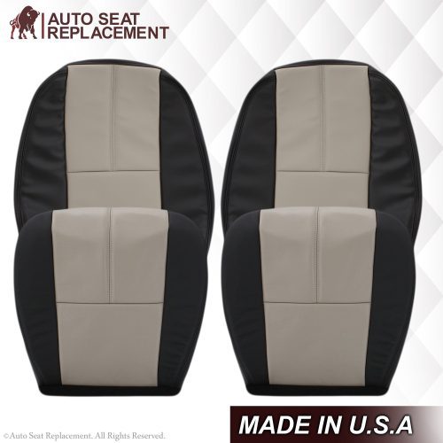 2007-2014 Chevy Silverado Seat Cover In 2tone Gray/Black: Choose From Variation- 2000 2001 2002 2003 2004 2005 2006- Leather- Vinyl- Seat Cover Replacement- Auto Seat Replacement