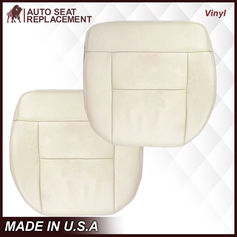 2004 Ford F150 Seat Cover in Light Parchment Tan: Choose Leather or Vinyl- 2000 2001 2002 2003 2004 2005 2006- Leather- Vinyl- Seat Cover Replacement- Auto Seat Replacement