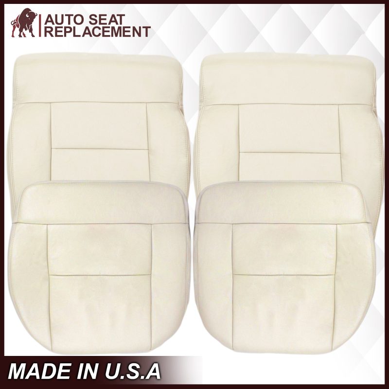 2004 Ford F150 Light Parchment Tan Driver Bottom Leather SeatCovers Autoseatreplacement20