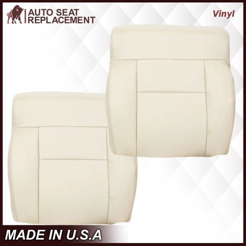 2004 Ford F150 Seat Cover in Light Parchment Tan: Choose Leather or Vinyl- 2000 2001 2002 2003 2004 2005 2006- Leather- Vinyl- Seat Cover Replacement- Auto Seat Replacement