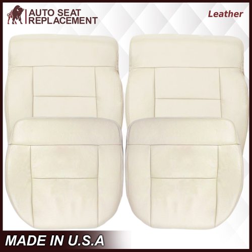 2004 Ford F150 Seat Cover in Light Parchment Tan: Choose Leather or Vinyl- 2000 2001 2002 2003 2004 2005 2006- Leather- Vinyl- Seat Cover Replacement- Auto Seat Replacement