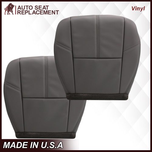 2007-2014 Chevy Silverado & GMC Sierra Work Truck Seat Cover In Dark Titanium Gray: Choose From Variation- 2000 2001 2002 2003 2004 2005 2006- Leather- Vinyl- Seat Cover Replacement- Auto Seat Replacement