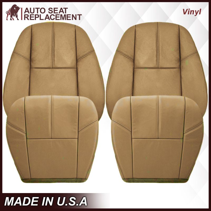 2007-2014 GMC Yukon/Sierra Seat Cover In Tan: Choose From Variation- 2000 2001 2002 2003 2004 2005 2006- Leather- Vinyl- Seat Cover Replacement- Auto Seat Replacement