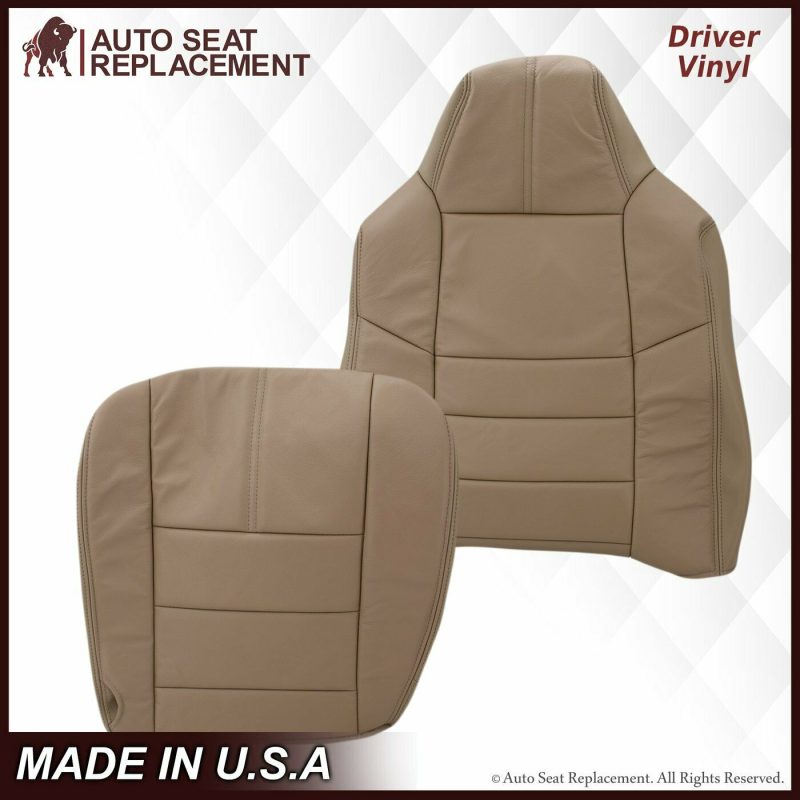 2008-2010 Ford F-250 F-350 F-450 F-550 Lariat Seat Cover in Camel Tan: Choose From Variants- 2000 2001 2002 2003 2004 2005 2006- Leather- Vinyl- Seat Cover Replacement- Auto Seat Replacement