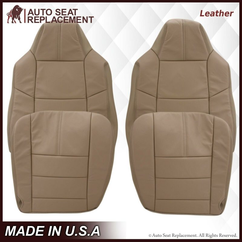 2008-2010 Ford F-250 F-350 F-450 F-550 Lariat Seat Cover in Camel Tan: Choose From Variants- 2000 2001 2002 2003 2004 2005 2006- Leather- Vinyl- Seat Cover Replacement- Auto Seat Replacement