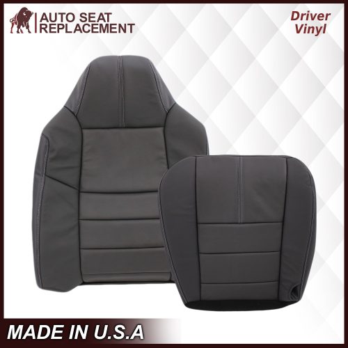 2008-2010 Ford F-250 F-350 F-450 F-550 Lariat Seat Cover in Black: Choose From Variants- 2000 2001 2002 2003 2004 2005 2006- Leather- Vinyl- Seat Cover Replacement- Auto Seat Replacement