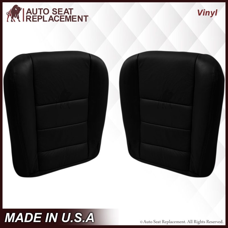 2002-2007 Ford F250/F350/F450/F550 Lariat Seat Cover in Black: Choose Leather or Vinyl- 2000 2001 2002 2003 2004 2005 2006- Leather- Vinyl- Seat Cover Replacement- Auto Seat Replacement