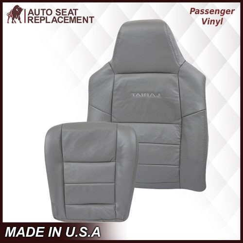 2003-2007 Ford F250/F350/F450/F550 Lariat Seat Cover in Flint Gray: Choose Leather or Vinyl- 2000 2001 2002 2003 2004 2005 2006- Leather- Vinyl- Seat Cover Replacement- Auto Seat Replacement