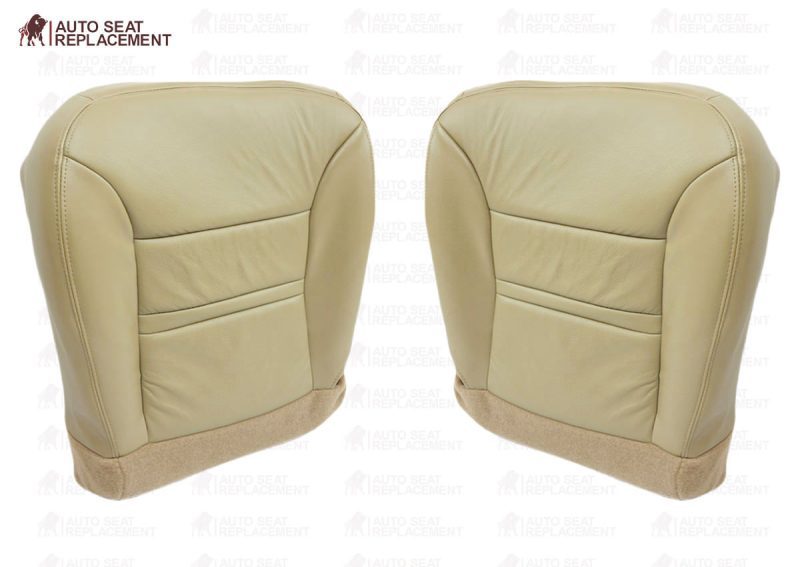 2000 2001 Ford Excursion Limited XLT Bottom Leather Seat Cover Replacement Tan- 2000 2001 2002 2003 2004 2005 2006- Leather- Vinyl- Seat Cover Replacement- Auto Seat Replacement