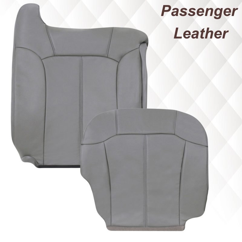 1999-2002 Chevy Silverado Seat Cover in Light Gray: Choose From Variations- 2000 2001 2002 2003 2004 2005 2006- Leather- Vinyl- Seat Cover Replacement- Auto Seat Replacement