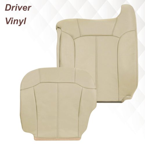 2000-2002 Chevy Tahoe/Suburban Seat Cover in Light Shale Tan: Choose From Variations- 2000 2001 2002 2003 2004 2005 2006- Leather- Vinyl- Seat Cover Replacement- Auto Seat Replacement