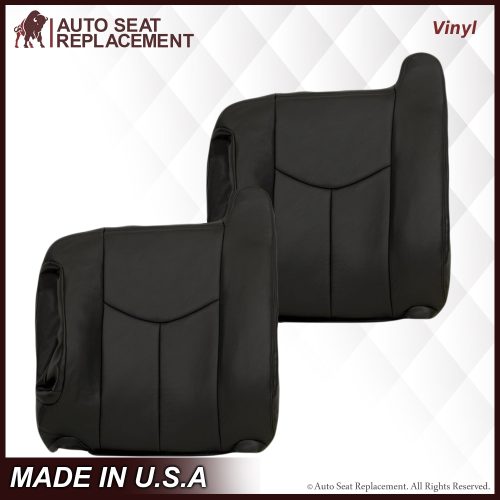 2003-2007 Chevy Silverado/Avalanche Seat Cover in Dark Gray: Choose Leather or Vinyl- 2000 2001 2002 2003 2004 2005 2006- Leather- Vinyl- Seat Cover Replacement- Auto Seat Replacement