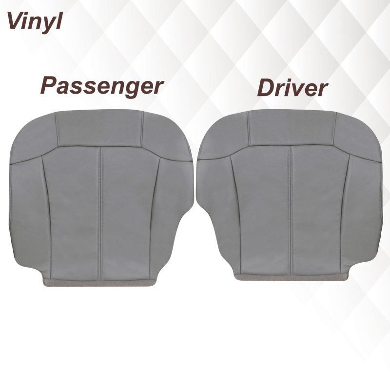 2000-2002 Chevy Tahoe/Suburban Seat Cover in Light Gray: Choose From Variations- 2000 2001 2002 2003 2004 2005 2006- Leather- Vinyl- Seat Cover Replacement- Auto Seat Replacement