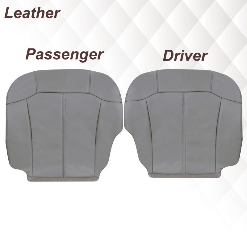 1999-2002 Chevy Silverado Seat Cover in Light Gray: Choose From Variations- 2000 2001 2002 2003 2004 2005 2006- Leather- Vinyl- Seat Cover Replacement- Auto Seat Replacement