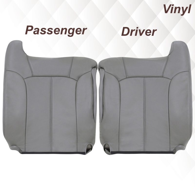 2000-2002 Chevy Tahoe/Suburban Seat Cover in Light Gray: Choose From Variations- 2000 2001 2002 2003 2004 2005 2006- Leather- Vinyl- Seat Cover Replacement- Auto Seat Replacement