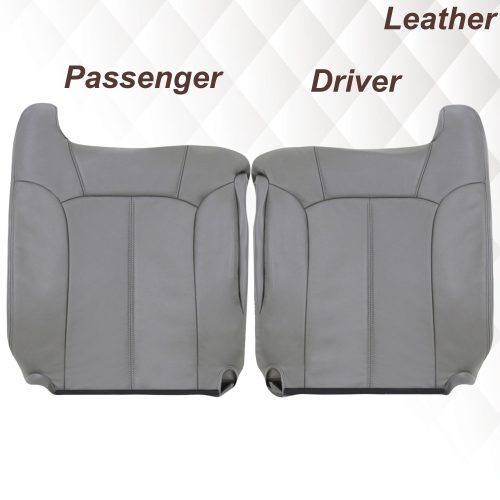 1999-2002 Chevy Silverado Seat Cover in Light Gray: Choose From Variations- 2000 2001 2002 2003 2004 2005 2006- Leather- Vinyl- Seat Cover Replacement- Auto Seat Replacement