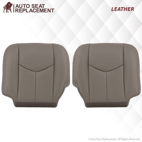 2003-2007 Chevy Silverado/Avalanche & GMC Sierra Work Truck Seat Cover in Gray 40/20/40 (Leanback Without Armrest): Choose Leather or Vinyl- 2000 2001 2002 2003 2004 2005 2006- Leather- Vinyl- Seat Cover Replacement- Auto Seat Replacement