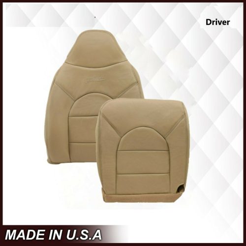 For 2000 Ford F250 F350 Lariat Super Duty Replacement Seat Cover In Tan- 2000 2001 2002 2003 2004 2005 2006- Leather- Vinyl- Seat Cover Replacement- Auto Seat Replacement