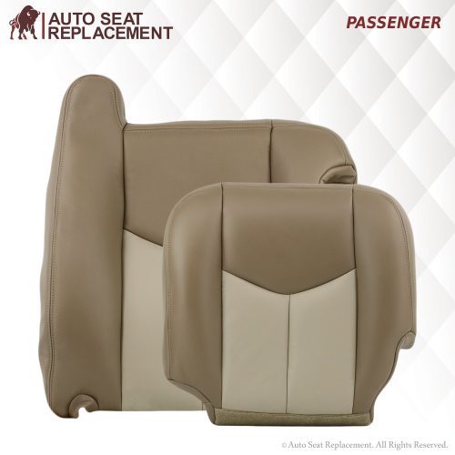 2003-2006 GMC Yukon Denali Seat Cover in 2 Tone Tan: Choose From Variants- 2000 2001 2002 2003 2004 2005 2006- Leather- Vinyl- Seat Cover Replacement- Auto Seat Replacement