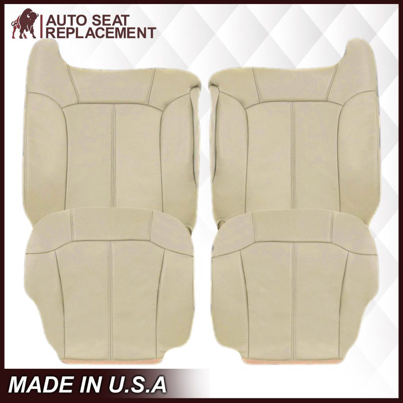 2000-2002 Chevy Tahoe/Suburban Seat Cover in Light Shale Tan: Choose From Variations- 2000 2001 2002 2003 2004 2005 2006- Leather- Vinyl- Seat Cover Replacement- Auto Seat Replacement