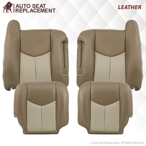 2003-2006 GMC Yukon Denali Seat Cover in 2 Tone Tan: Choose From Variants- 2000 2001 2002 2003 2004 2005 2006- Leather- Vinyl- Seat Cover Replacement- Auto Seat Replacement