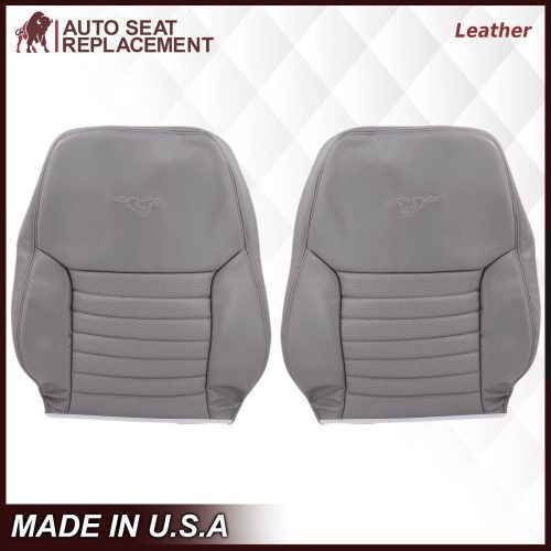 1999-2004 Ford Mustang GT Convertible in Medium Graphite Gray Perforated Seat cover: Choose From Variationt- 2000 2001 2002 2003 2004 2005 2006- Leather- Vinyl- Seat Cover Replacement- Auto Seat Replacement