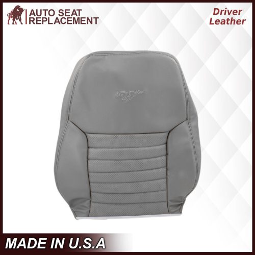 1999-2004 Ford Mustang GT Convertible in Medium Graphite Gray Perforated Seat cover: Choose From Variationt- 2000 2001 2002 2003 2004 2005 2006- Leather- Vinyl- Seat Cover Replacement- Auto Seat Replacement