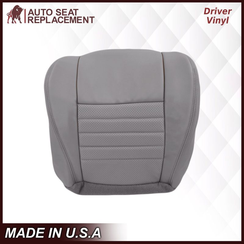 1999-2004 Ford Mustang GT Convertible in Medium Graphite Gray Perforated Seat cover: Choose From Variationt- 2000 2001 2002 2003 2004 2005 2006- Leather- Vinyl- Seat Cover Replacement- Auto Seat Replacement