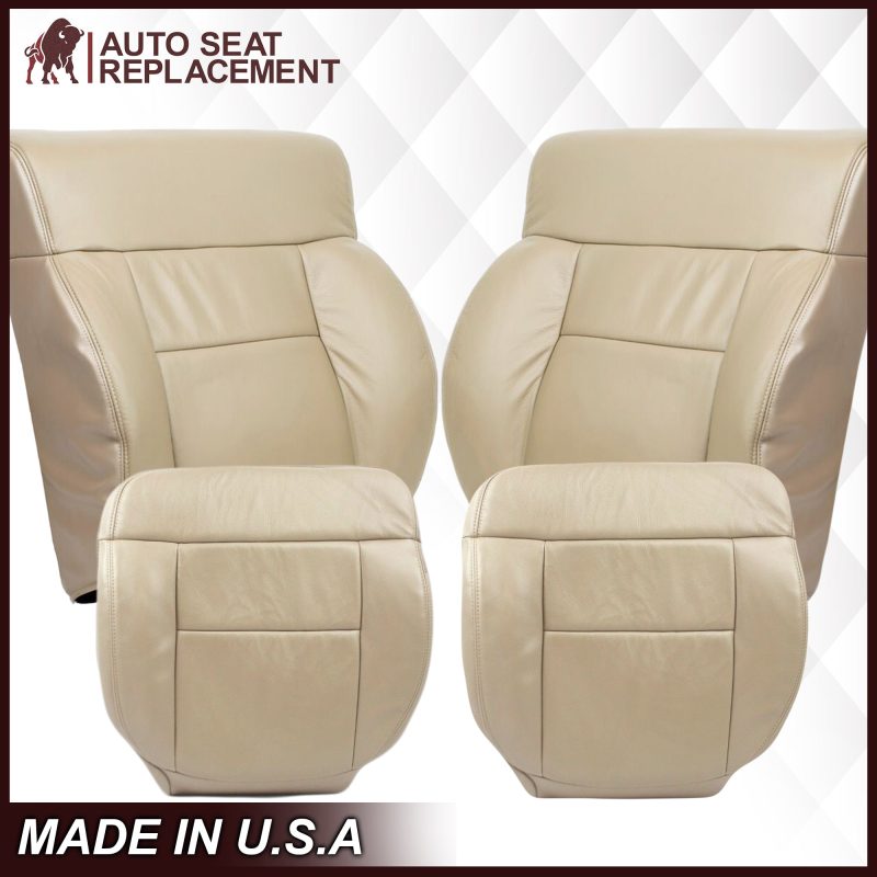 2005-2008 Ford F-150 Seat Cover in Tan: Choose Leather or Vinyl- 2000 2001 2002 2003 2004 2005 2006- Leather- Vinyl- Seat Cover Replacement- Auto Seat Replacement