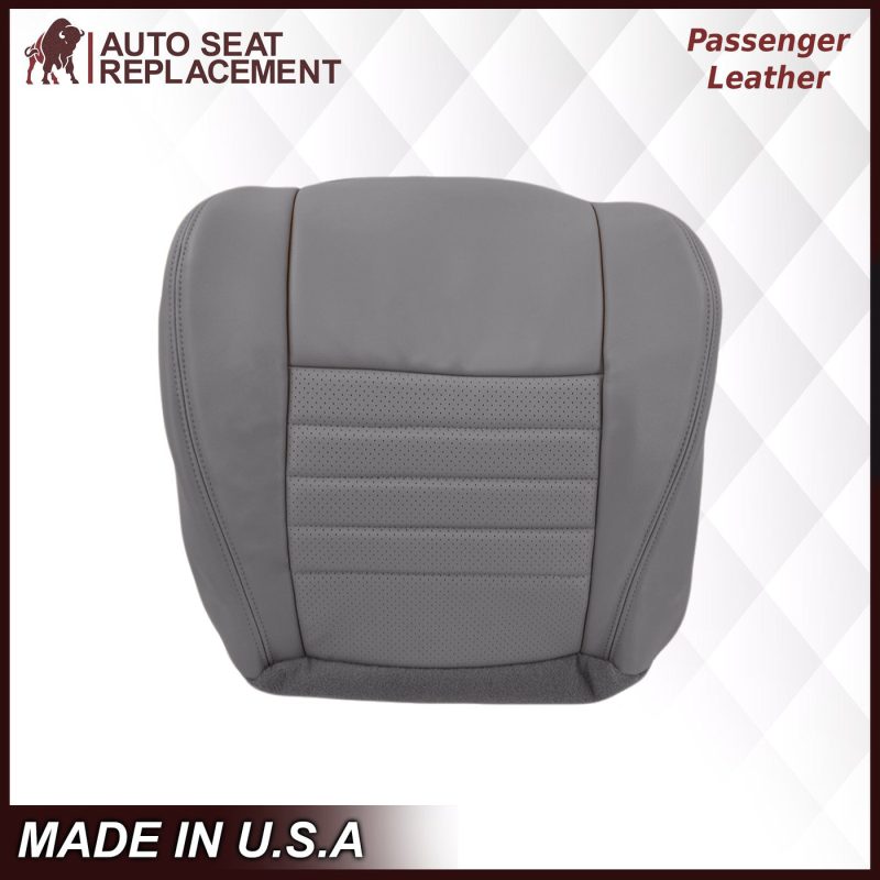 1999-2004 Ford Mustang GT Convertible in Medium Graphite Gray Perforated Seat cover: Choose From Variationt- 2000 2001 2002 2003 2004 2005 2006- Leather- Vinyl- Seat Cover Replacement- Auto Seat Replacement