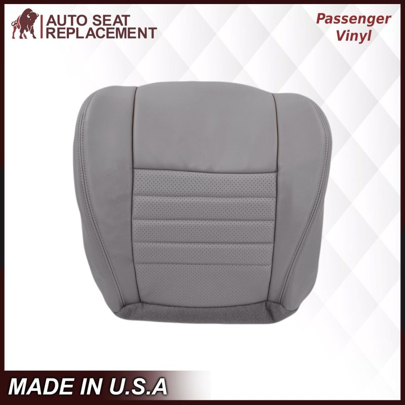 1999-2004 Ford Mustang GT Convertible in Medium Graphite Gray Perforated Seat cover: Choose From Variationt- 2000 2001 2002 2003 2004 2005 2006- Leather- Vinyl- Seat Cover Replacement- Auto Seat Replacement