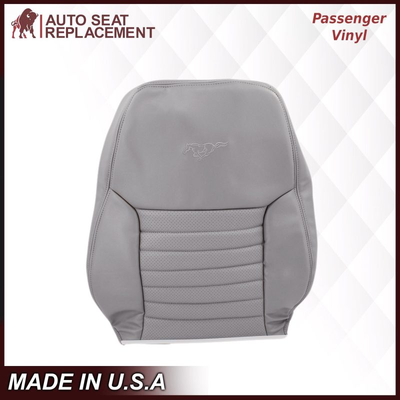 1999-2004 Ford Mustang GT Convertible in Medium Graphite Gray Perforated Seat cover: Choose From Variationt- 2000 2001 2002 2003 2004 2005 2006- Leather- Vinyl- Seat Cover Replacement- Auto Seat Replacement