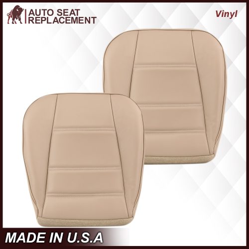 1999-2004 Ford Mustang V6 Seat Cover in Medium Parchment Tan: Choose From Variation- 2000 2001 2002 2003 2004 2005 2006- Leather- Vinyl- Seat Cover Replacement- Auto Seat Replacement