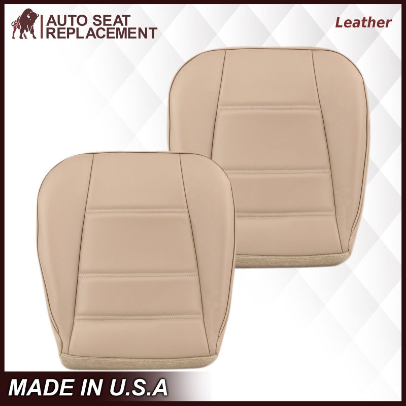 1999-2004 Ford Mustang V6 Seat Cover in Medium Parchment Tan: Choose From Variation- 2000 2001 2002 2003 2004 2005 2006- Leather- Vinyl- Seat Cover Replacement- Auto Seat Replacement