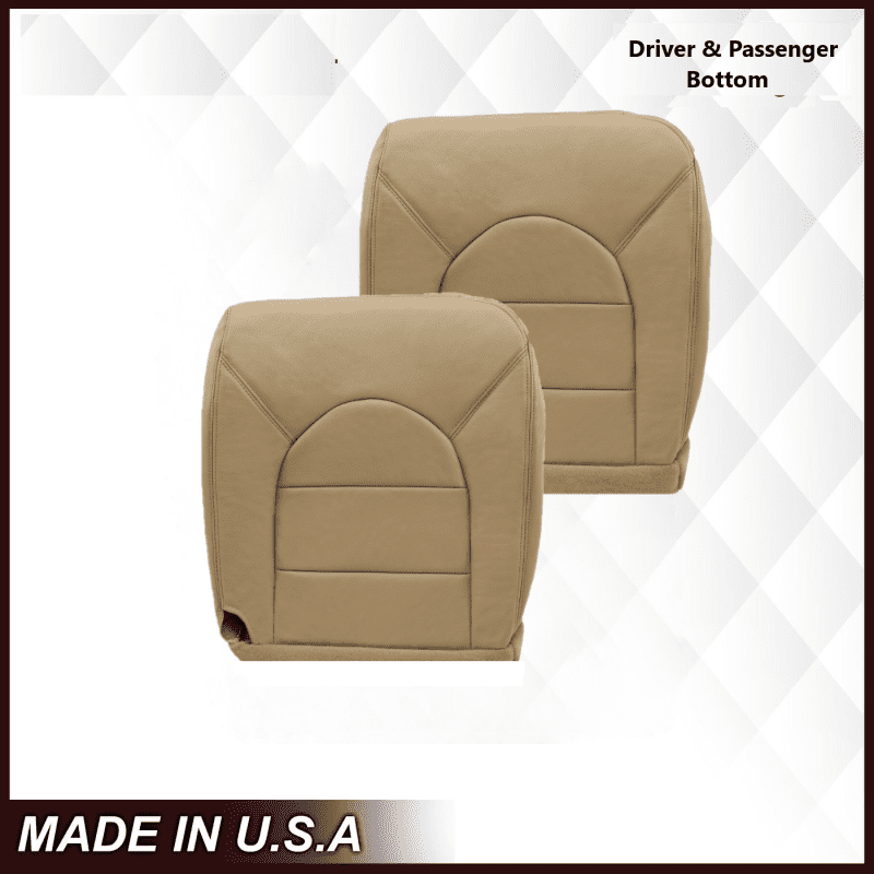 For 2000 Ford F250 F350 Lariat Super Duty Replacement Seat Cover In Tan- 2000 2001 2002 2003 2004 2005 2006- Leather- Vinyl- Seat Cover Replacement- Auto Seat Replacement